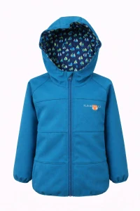 Dětská softshellová bunda - petrolejová - lodě - doprodej