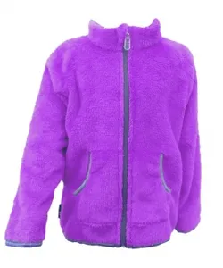Dětská mikina / chlupatka - středně fialová, doprodej 128