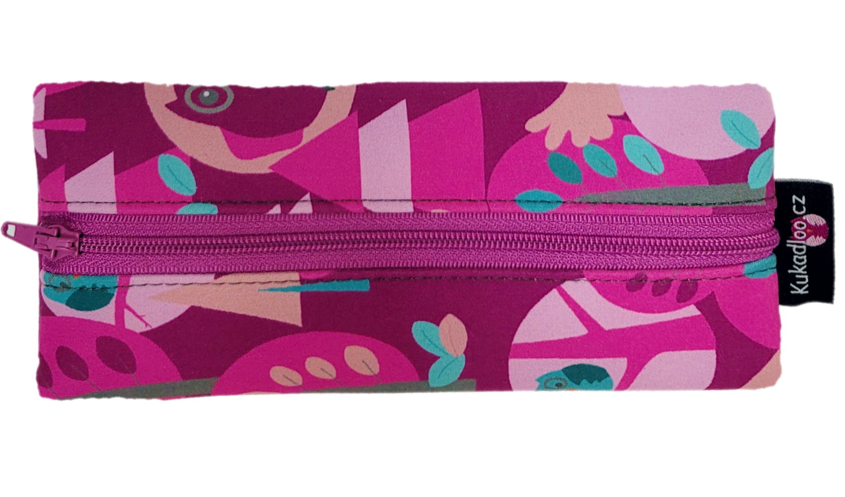 Kukadlácký penál / fuchsiové sovy