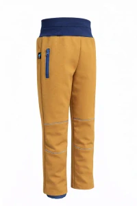 Softshellové kalhoty dětské / karamelově - modré