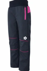 softshellové kalhoty dětské - LETNÍ / černo-malinové