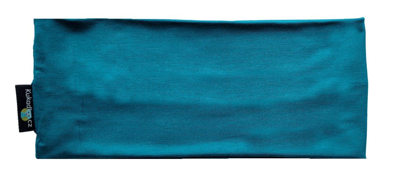 Dámská bambusová čelenka ŠIROKÁ - petrolejová