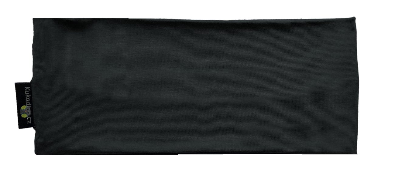 Dámská bambusová čelenka ŠIROKÁ - černá