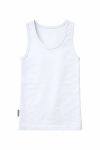 Funkční tílko dětské bambusové - bílé