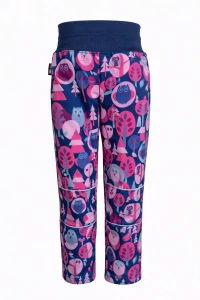 Dívčí softshellové kalhoty - tm. modré sovy