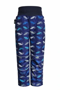 Softshellové kalhoty dětské - tm. modrá - chameleoni