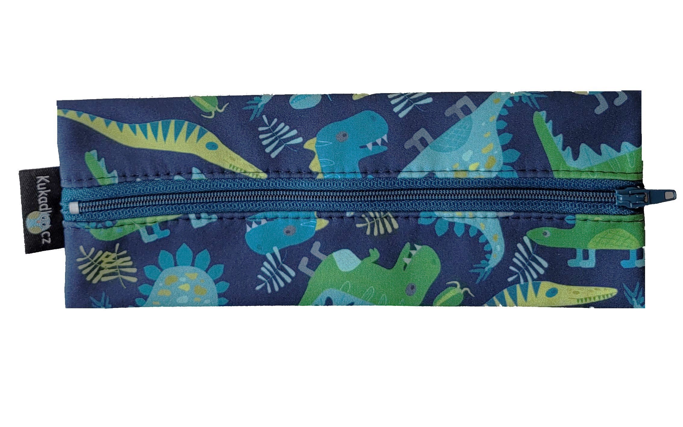 Kukadlácký penál / tm. modrá DINO