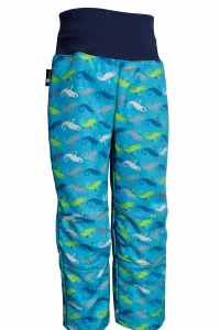 Softshellové kalhoty dětské - chameleoni-tyrkysoví