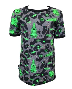 Chlapecké tričko KR - šedé / zelené rakety - doprodej 110