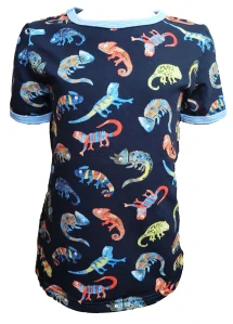 Chlapecké tričko krátký rukáv -tm. modré - chameleoni