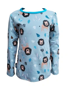 Dětské tričko dlouhý rukáv -sv. modré - lev