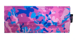 Dámská čelenka ŠIROKÁ - růžovo modrý maskáč