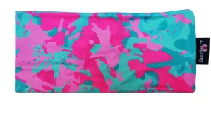 Dámská čelenka ŠIROKÁ - tyrkysovo-růžový maskáč