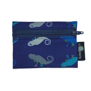 Kukadlácká peněženka /chameleoni - tm.modrá