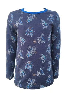 Dětské tričko DR - tm. modrá - roboti