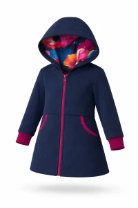 Dětský softshellový  kabát - tm. modrý