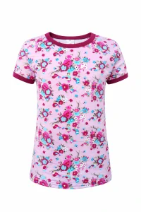 Dětské tričko KR - růžoví ptáčci