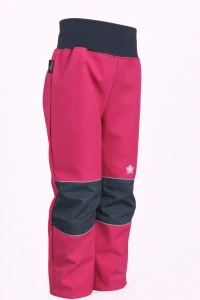 Dětské softshellové kalhoty letní růžové 