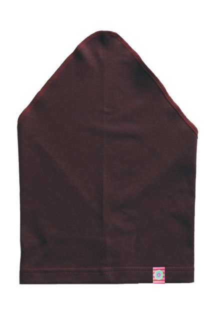 Dívčí šátek Terka - kvítek, čokoládová hnědá