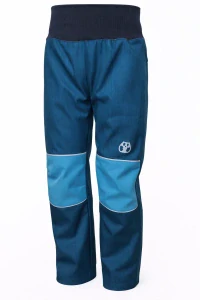 Dětské softshellové kalhoty letní  / petrolejovo-tyrkysové