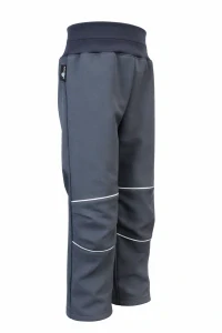Softshellové kalhoty dětské - šedo-reflexní