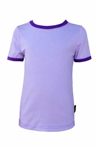 Dětské bambusové tričko krátký rukáv - lila- doprodej 122