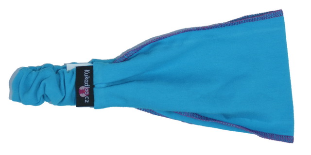 Dívčí čelenko-šátek / tyrkysový / šířka 20cm