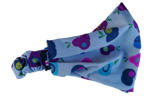 Dívčí čelenko-šátek/ šedé ovoce/ 20cm