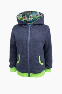 Dětská mikina - svetrovina / šedo-zelená DOPRODEJ 104