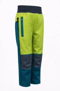 Softshellové kalhoty dětské - letní  / petrolejovo-zelené