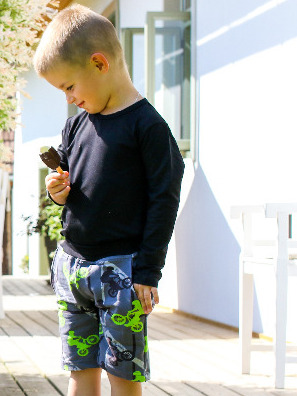 Chlapecké kraťasy - šedé / bikes - doprodej 116, 122, 134, 140, 146