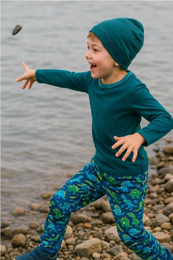 Softshellové kalhoty dětské - tm. modré DINO