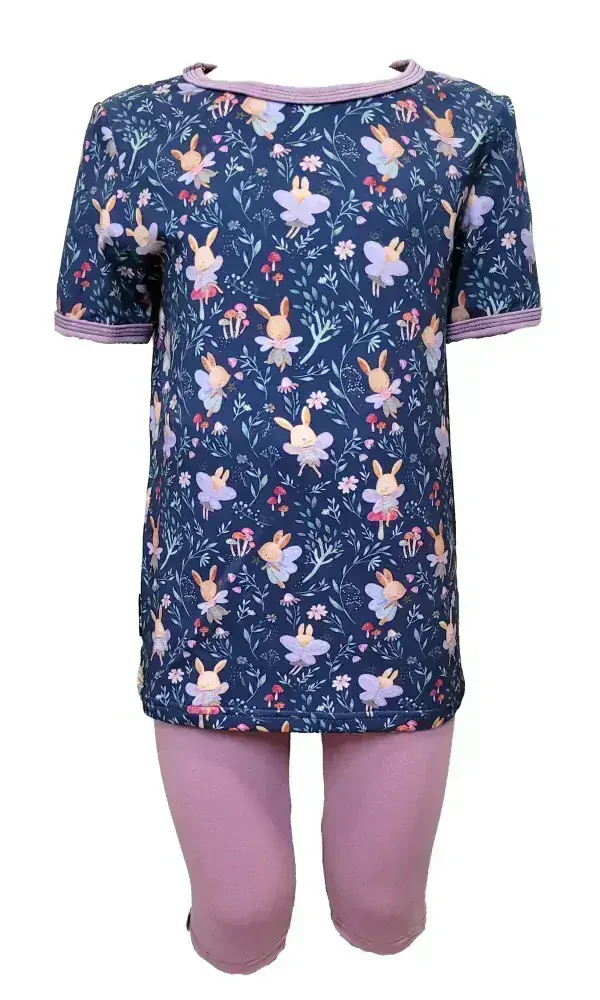 Dívčí tričko KR - tm. modré / víly - doprodej 110