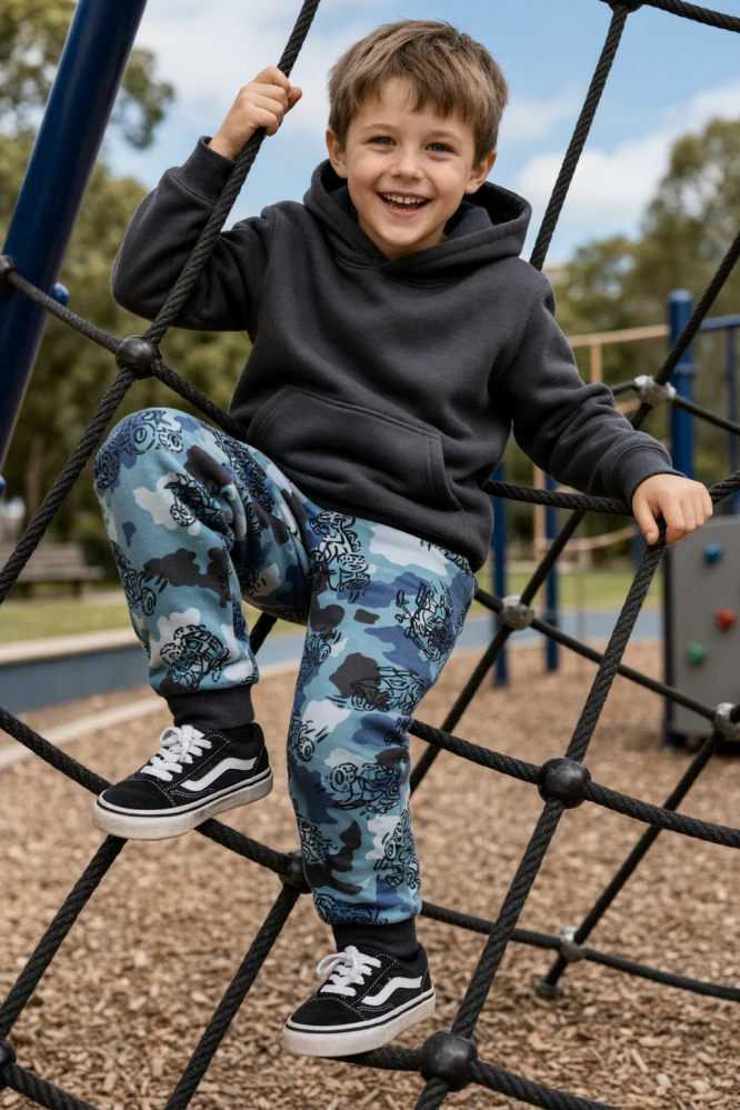 Chlapecké tepláky MIK - maskáč - čtyřkolky