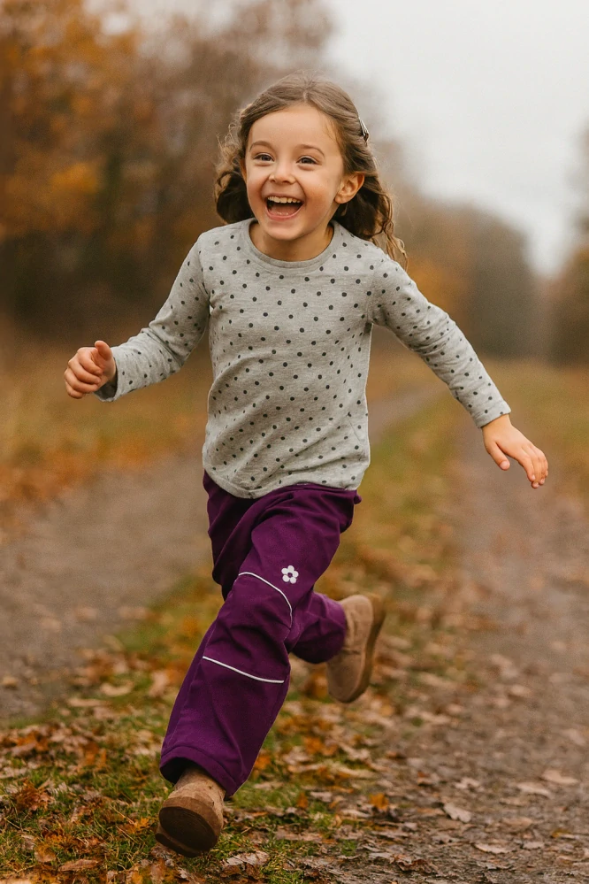 Dětské softshellové kalhoty / tm. fialové