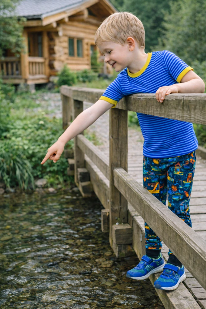 Dětské tričko KR - modré proužky