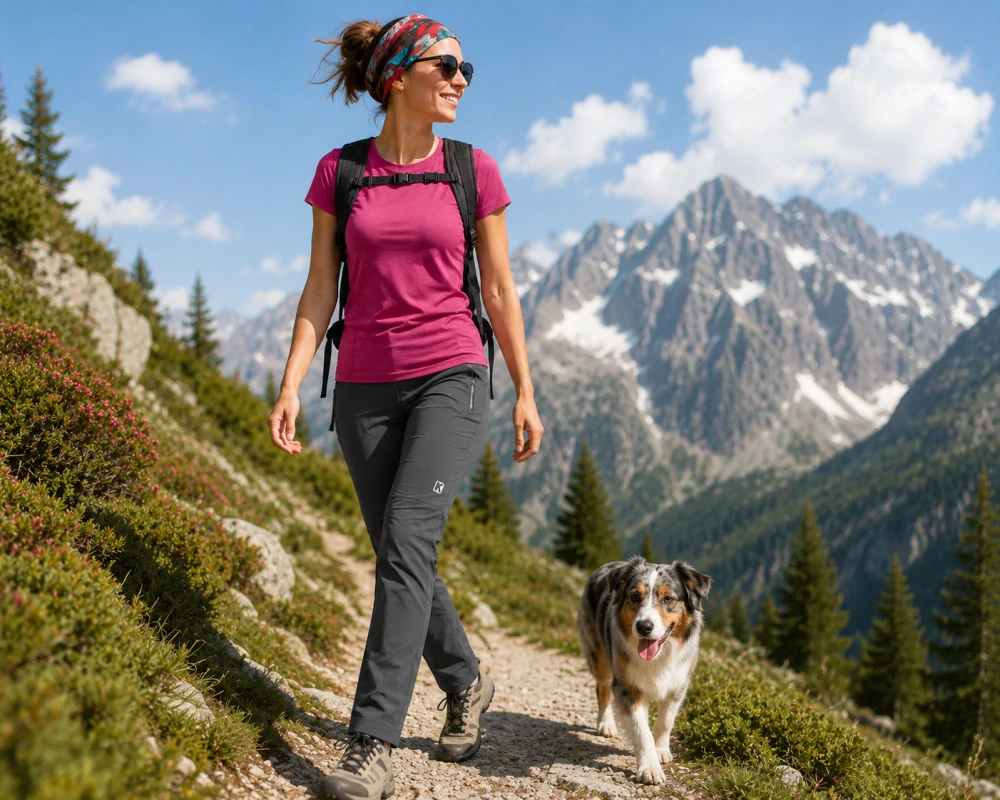 Dámské LETNÍ outdoorové kalhoty - tm. šedé