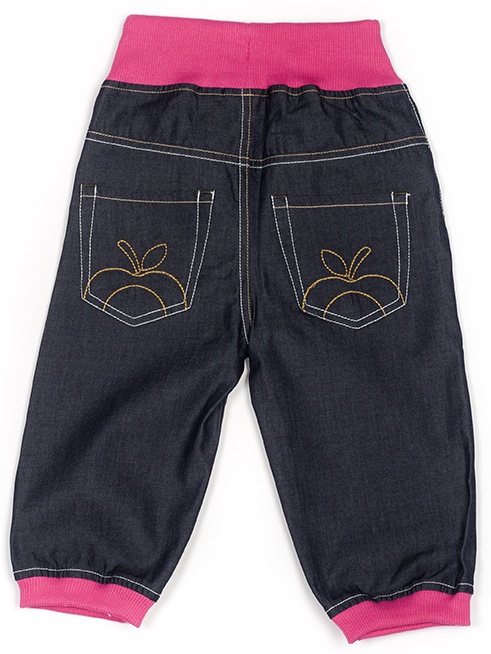 Dětské džíny/MM/ malinový  náplet