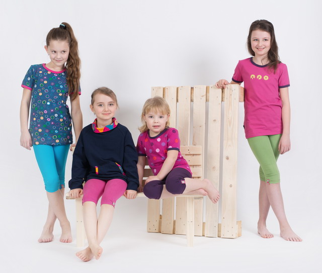 Dívčí legíny 3/4 Lili - malinová