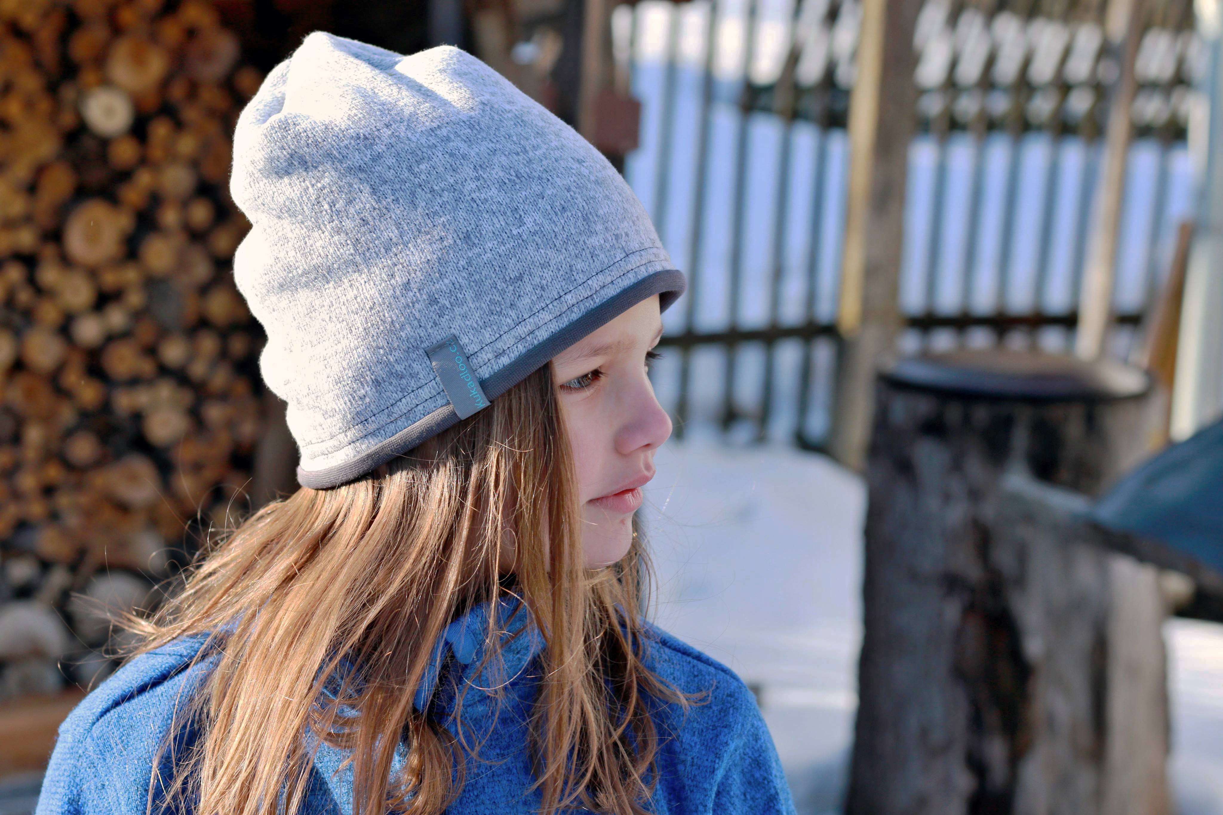 Zimní čepice - světle šedý melír