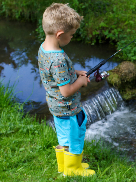 Chlapecké kraťasy - tyrkysovo-petrolejové DOPRODEJ