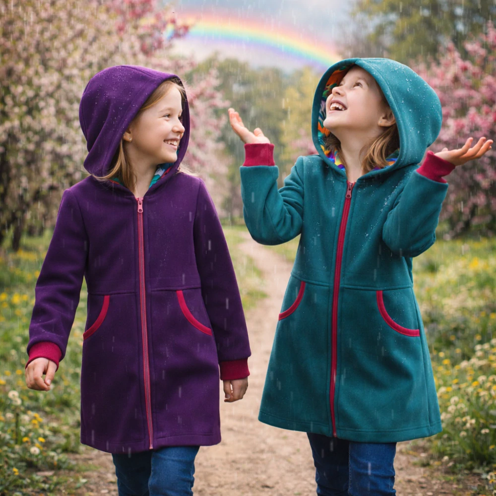 Dětský softshellový  kabát - tm. fialový
