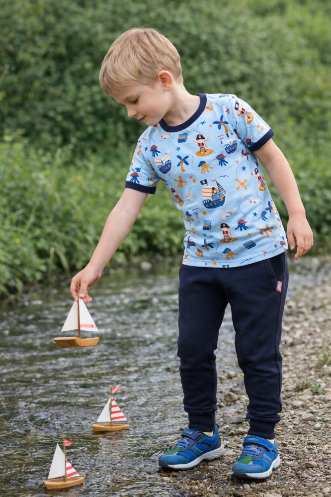 Dívčí tričko krátký rukáv - sv. modré - mapa pokladu