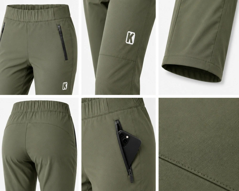 Dámské LETNÍ outdoorové kalhoty -khaki