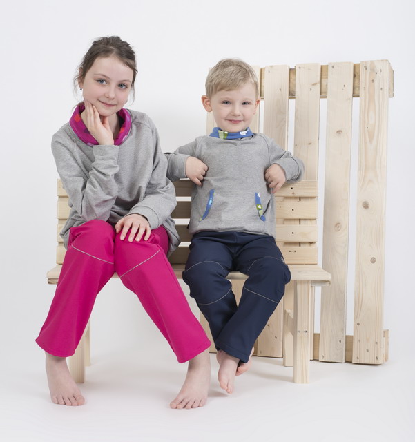 Softshellové kalhoty dětské /černo-reflexní/30.000mm, 15.000g/m- doprodej