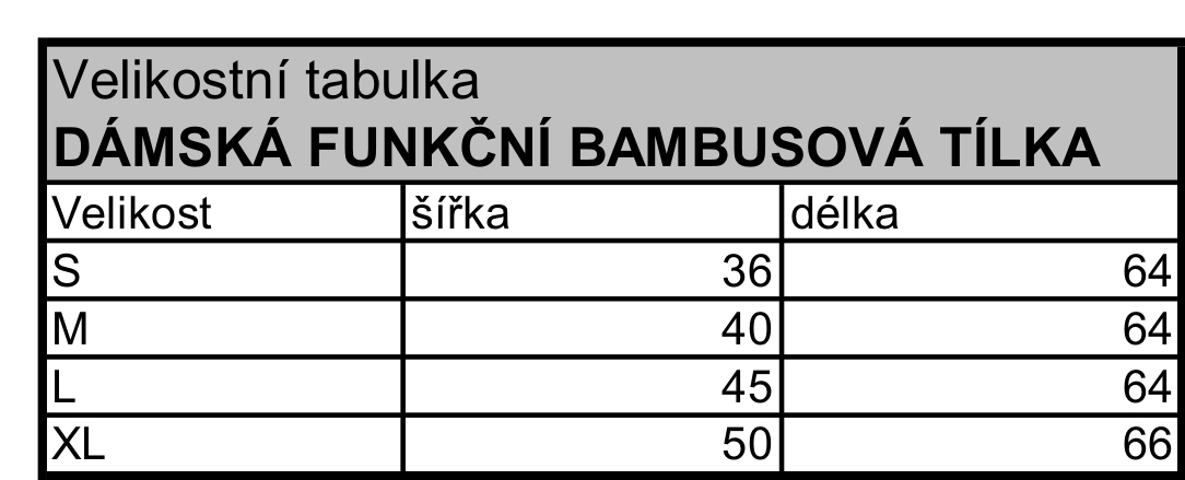Funkční tílko dámské bambusové / bílé