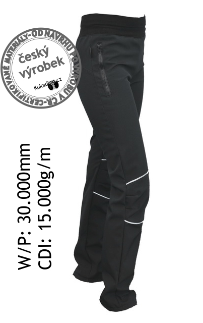 Dámské softshellové kalhoty-černé/30.000mm,15.000g/m2