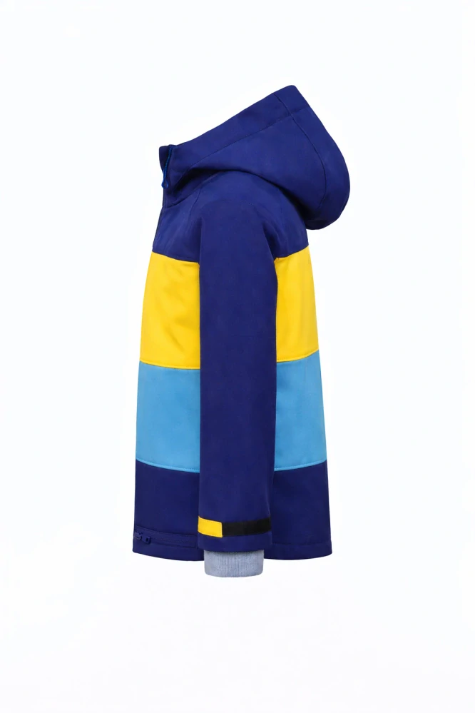 Dětská softshellová bunda / tmavě modro-žluto-modrá DOPRODEJ