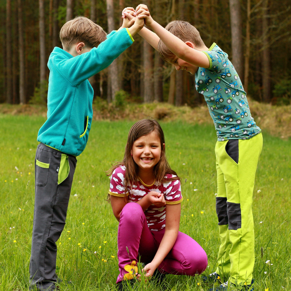 Chlapecké tepláky Ben /zelené - šedý náplet. pas- doprodej
