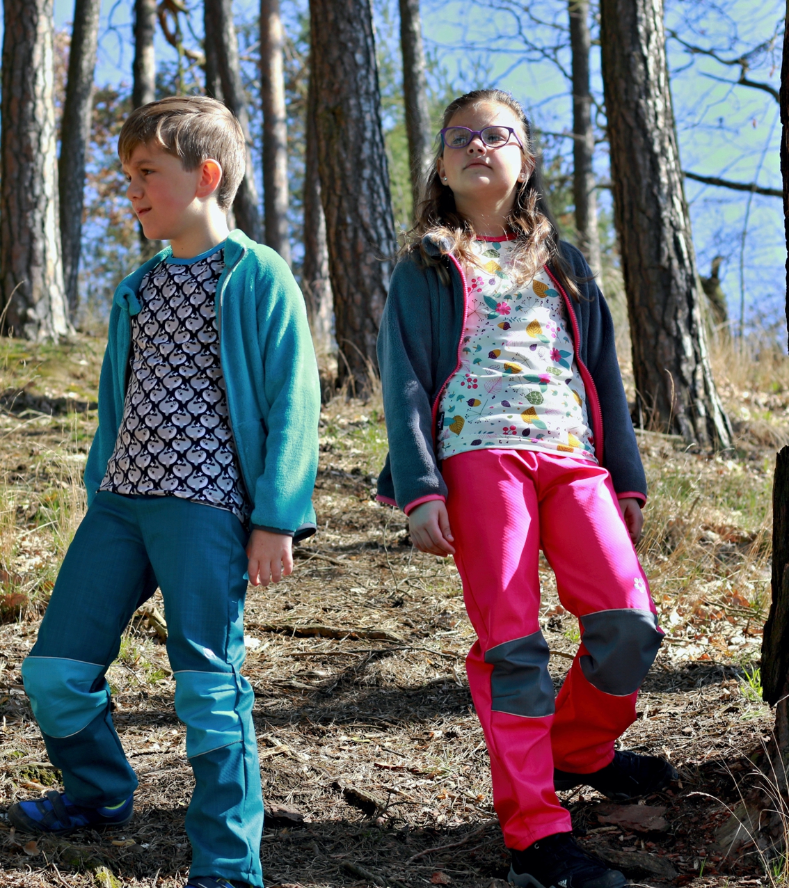 Dětské softshellové kalhoty letní růžové 